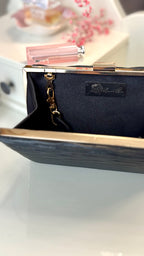 Gala Clutch – Schwarze Kunstleder Abendtasche für elegante Anlässe