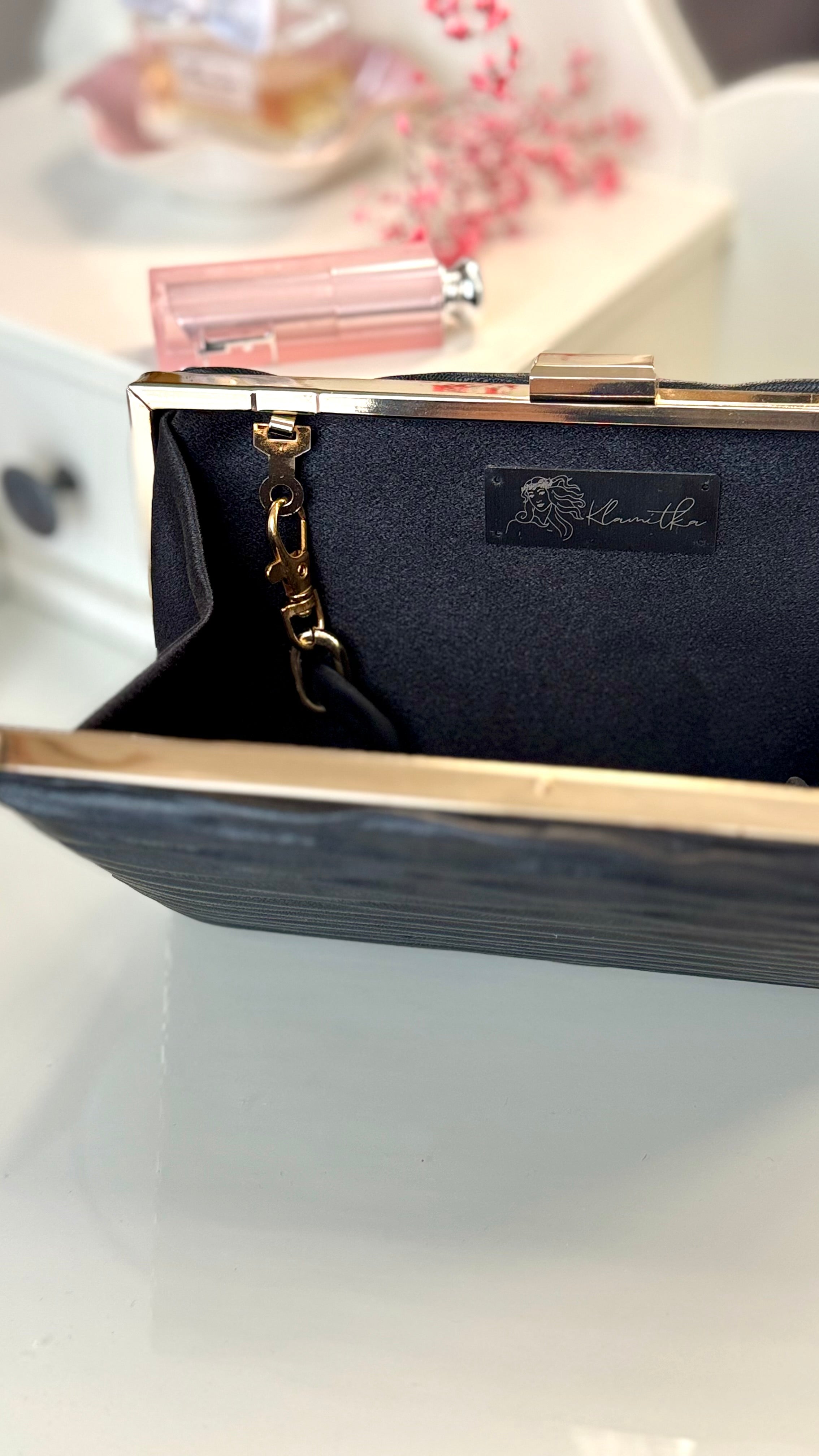 Gala Clutch – Schwarze Kunstleder Abendtasche für elegante Anlässe