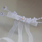 Kommunion Haarschmuck,Haarkamm Kommunion mit Blumen und Organza Bändern