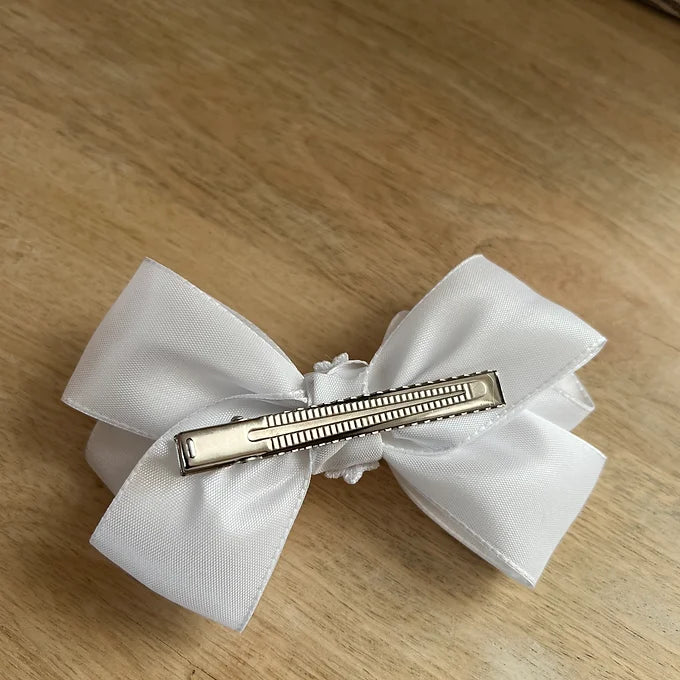 Kommunion Haarschmuck, Kommunion Schleife mit Blumen und Strass