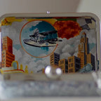 Clutch Pailetten in Silber