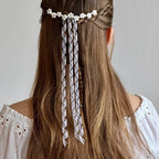 Haarschmuck Kommunion , Kopfschmuck Kommunion,Haarkamm, handgearbeitete Blumen in Weiß