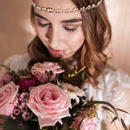 Haarband/Stirnband Swarowski,Gold, Ivory, Vintagestyle