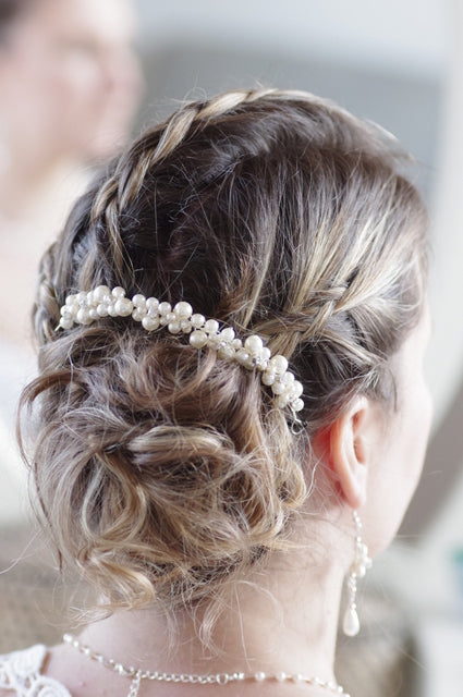 Ivory Haarranke – Eleganter Braut-Haarschmuck mit Perlen & Strass