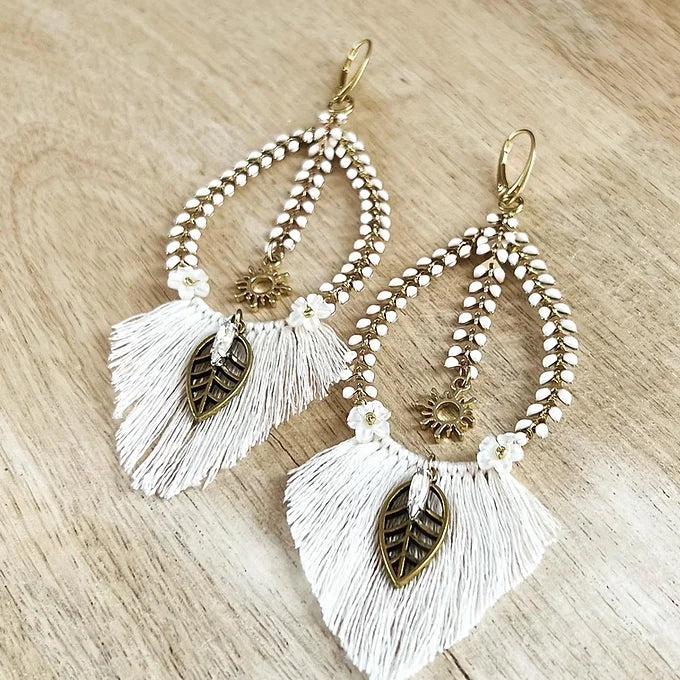 Statement Ohrringe für Braut im Boho-Style