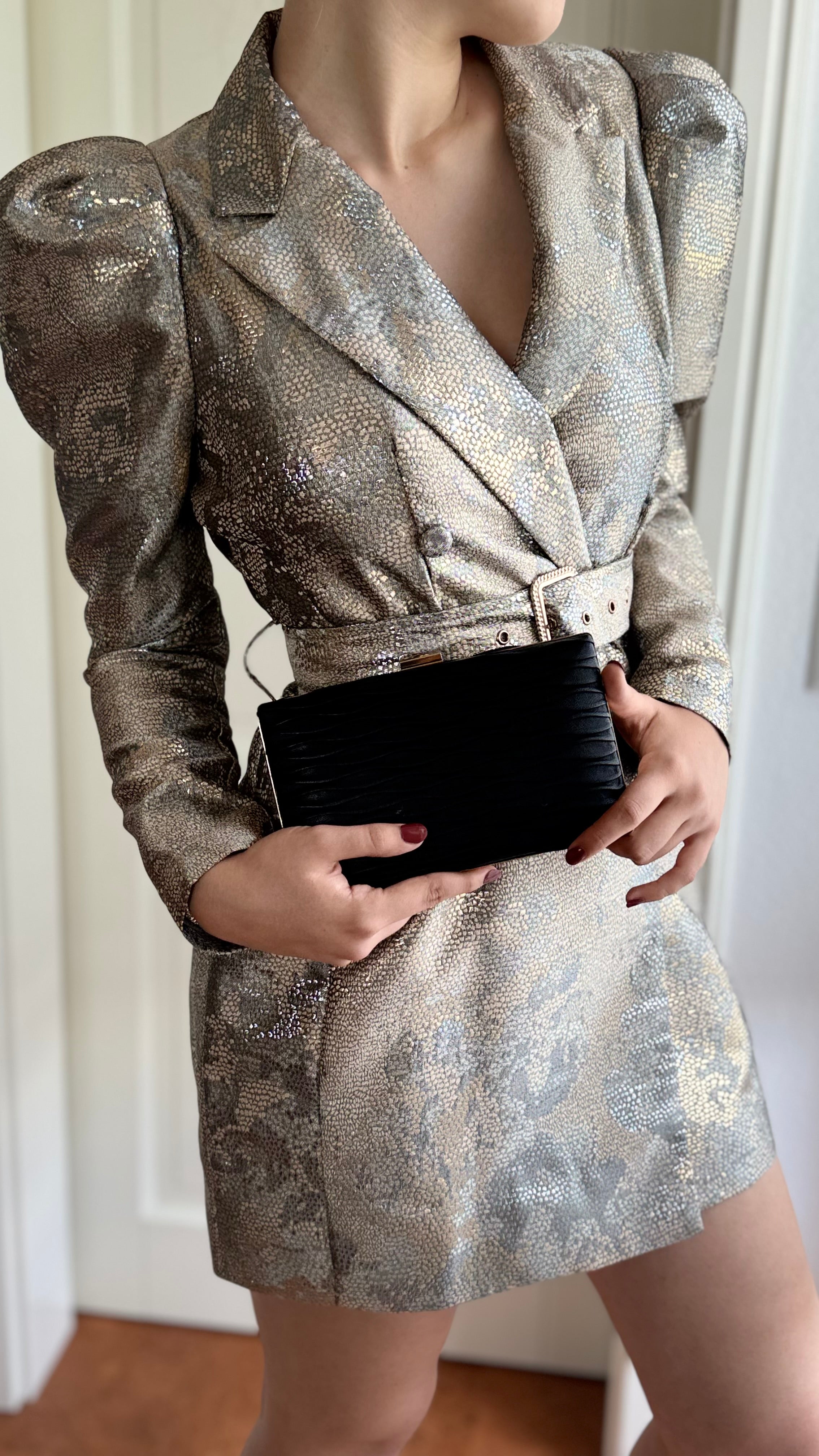 Gala Clutch – Schwarze Kunstleder Abendtasche für elegante Anlässe