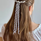 Haarschmuck Kommunion , Kopfschmuck Kommunion,Haarkamm, handgearbeitete Blumen in Weiß