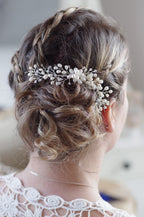 Perlen Haarranke – Eleganter Braut-Haarschmuck mit Swarovski & Süßwasserperlen