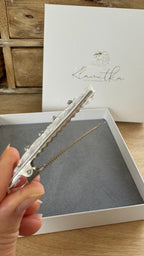 Mädchen Haarschmuck Kommunion – Haarklammern mit Blumen & Strass