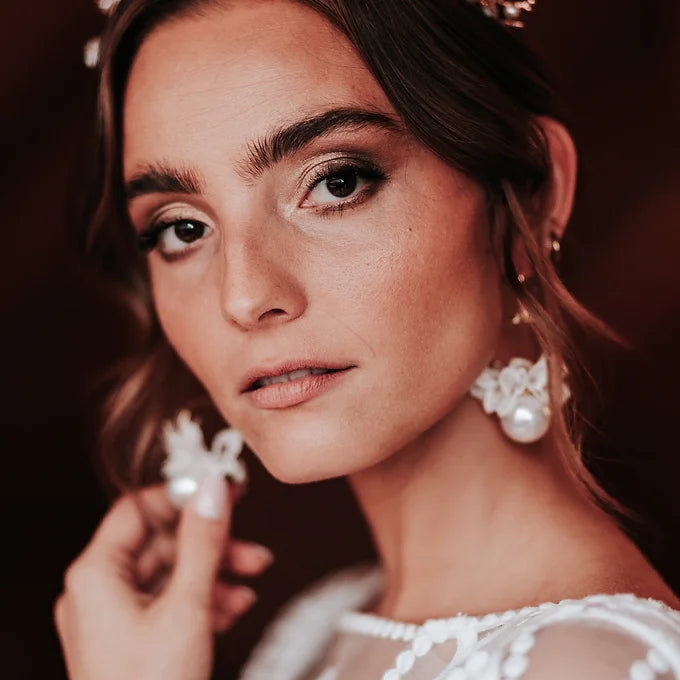 Glamouröse Braut Haarkrone  mit Perlen