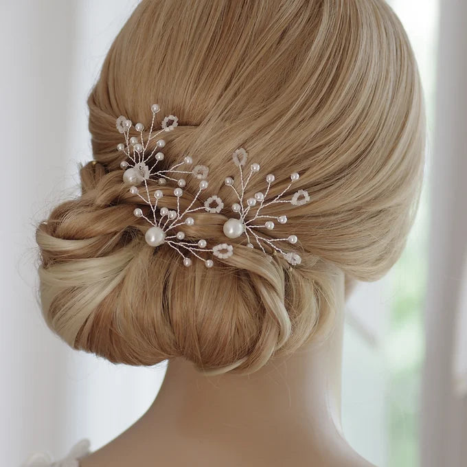 Haarschmuck,Haarnadeln in ivory/beige oder weiß