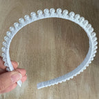 Haarschmuck Kommunion,Haarreif Kommunion,Haarreif weiß mit Perlen