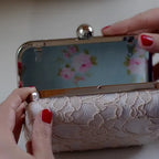 Clutch ivory Spitze