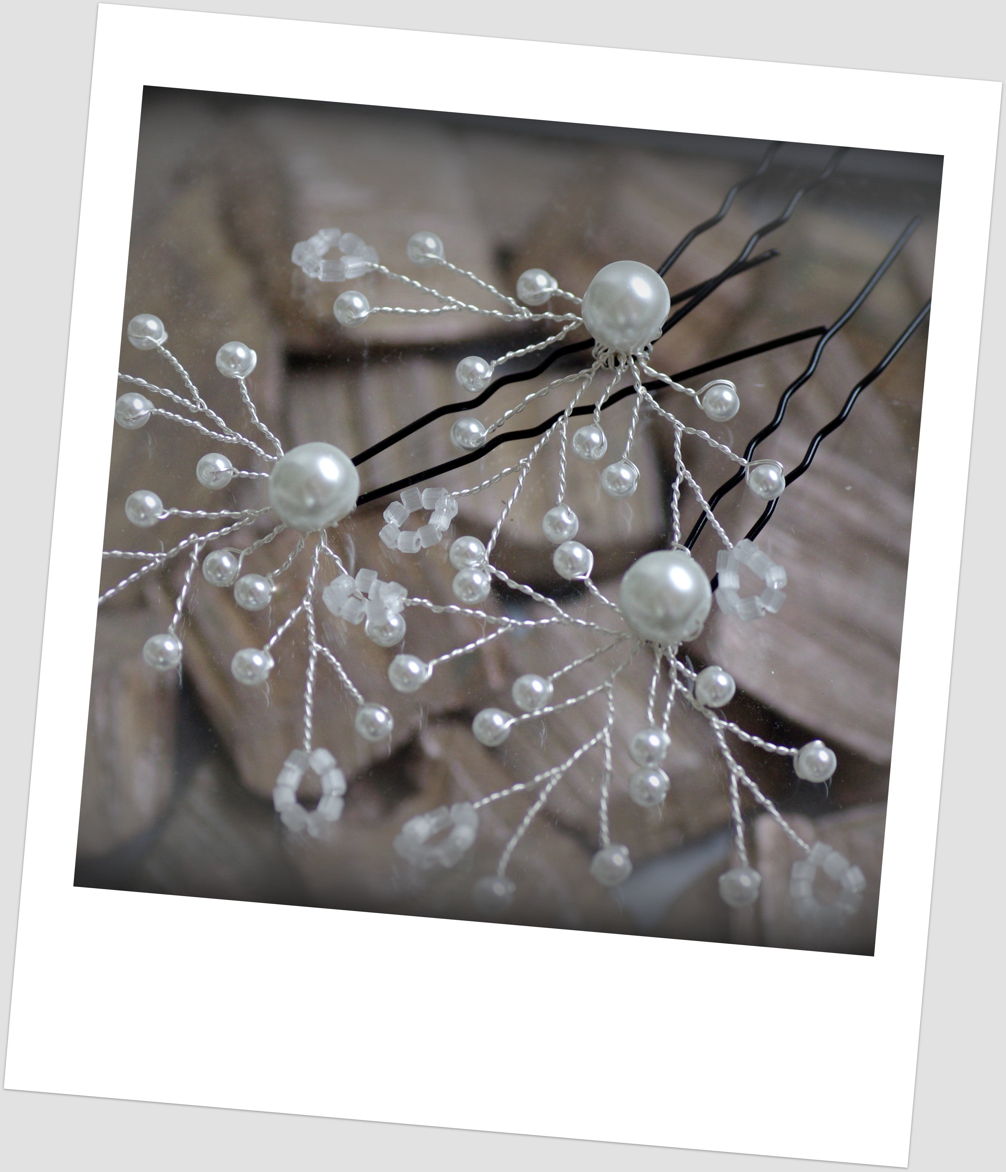 Haarnadeln Ivory – 3er-Set Braut Haarnadeln in Ivory/Beige oder Weiß