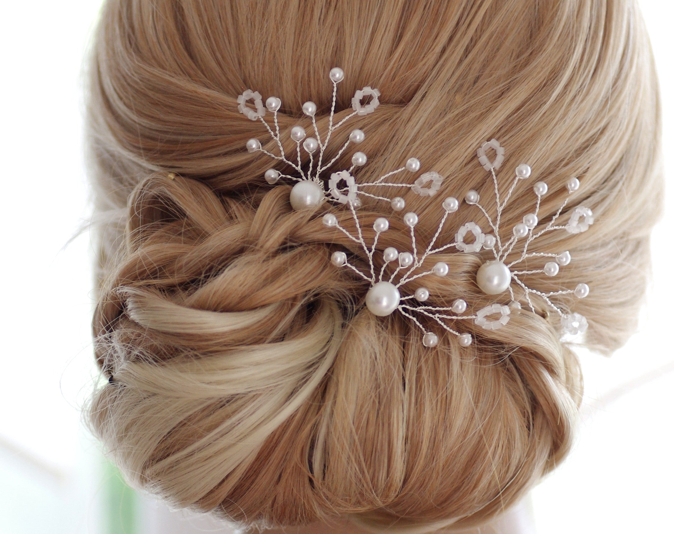 Haarnadeln Ivory – 3er-Set Braut Haarnadeln in Ivory/Beige oder Weiß