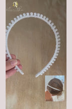 Haarschmuck Kommunion,Haarreif Kommunion,Haarreif weiß mit Perlen