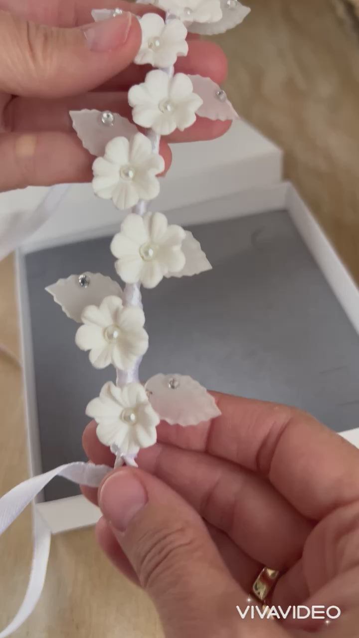 Haarband für Kommunion, Haarschmuck für Dutt