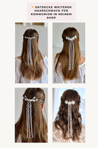 Kopfschmuck zur Erstkommunion, handgefertigter Haarkamm für besondere Anlässe.